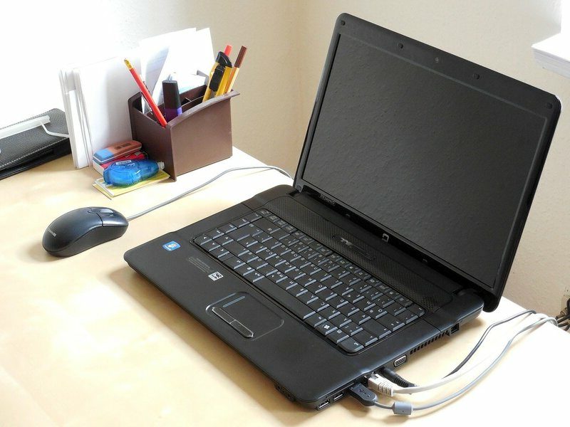 Many people charge their laptops while working